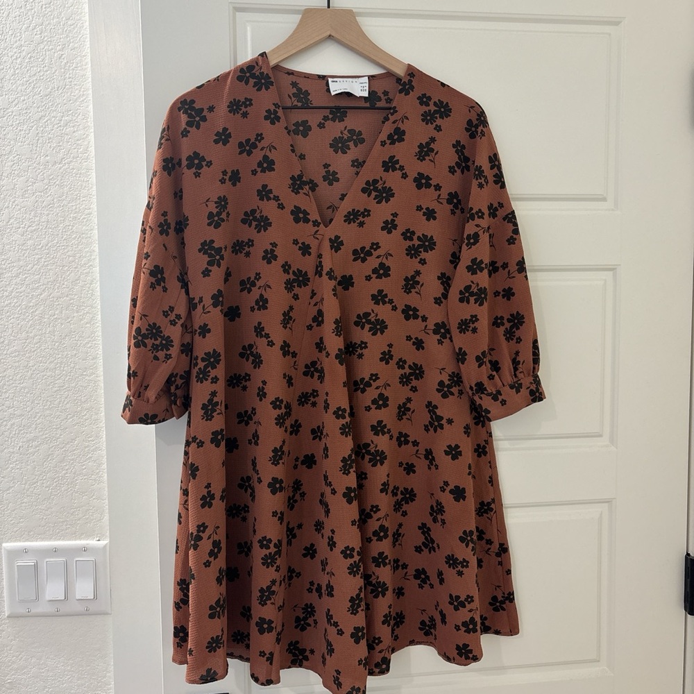 ASOS Maternity Rustic Orange Floral Mini Dress